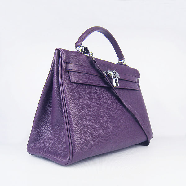 High Quality Hermes Kelly 35cm Togo Leather Bag Purple 6308 - Click Image to Close